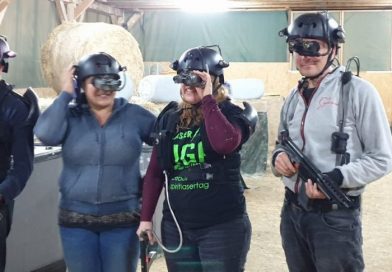 Vorbereitung auf Lasergame outdoor mir Nachtsicht