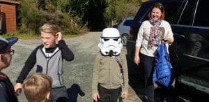 Der kleinste Stormtrooper beim outdoor Laser Spiel in Kärnten