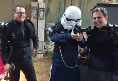 Stormtrooper Angriff beim Laser indoor Spiel