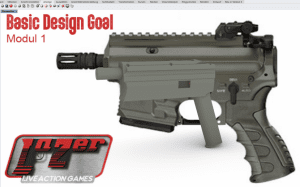 Design Ziel für das Lasertag Waffendesign von Lazer Live Action Games